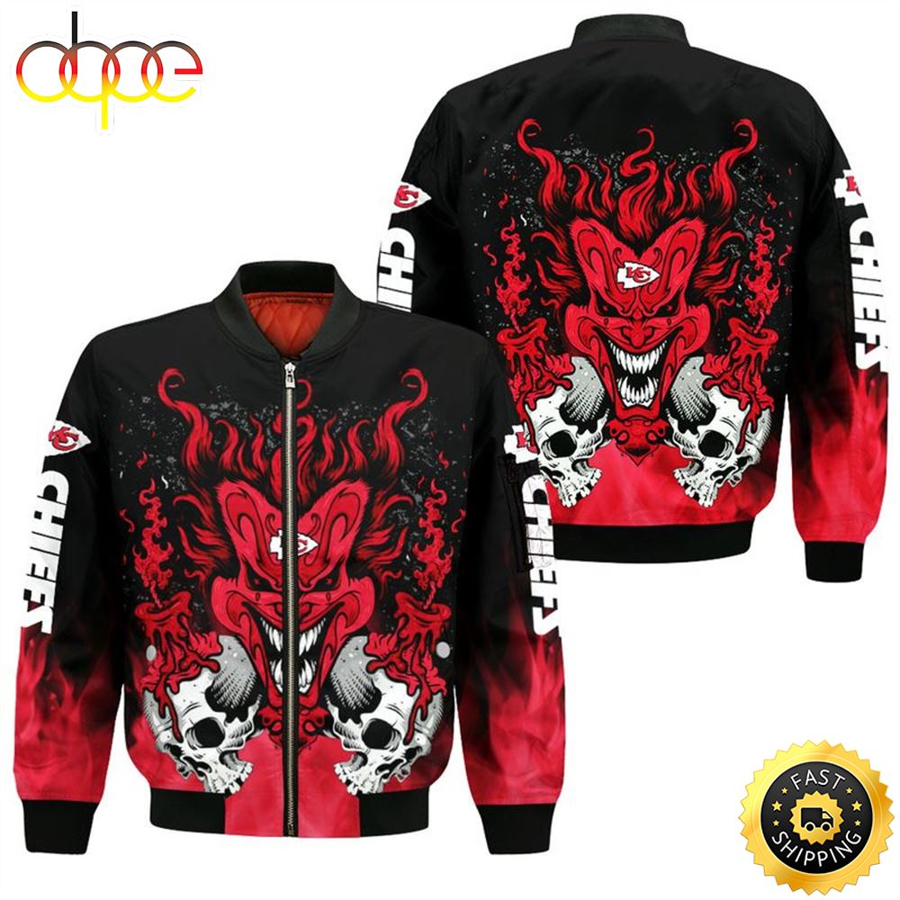 Kansas City Chiefs Clown Halloween Bomber Jacket