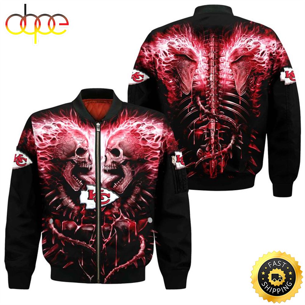 NFL Kansas City Chiefs All Over Print Bomber Jackets Size