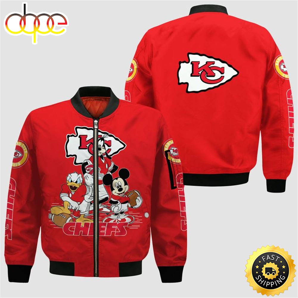 NFL Kansas City Chiefs All Over Print Bomber Jackets