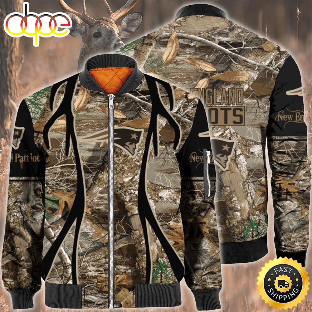 Nfl New England Patriots Hunting Bomber Jacket