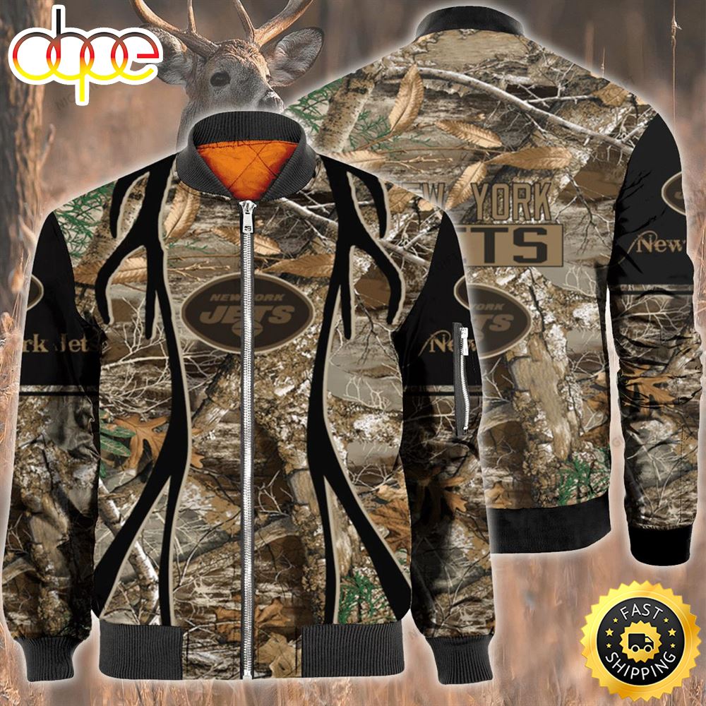 Nfl New York Jets Hunting Bomber Jacket