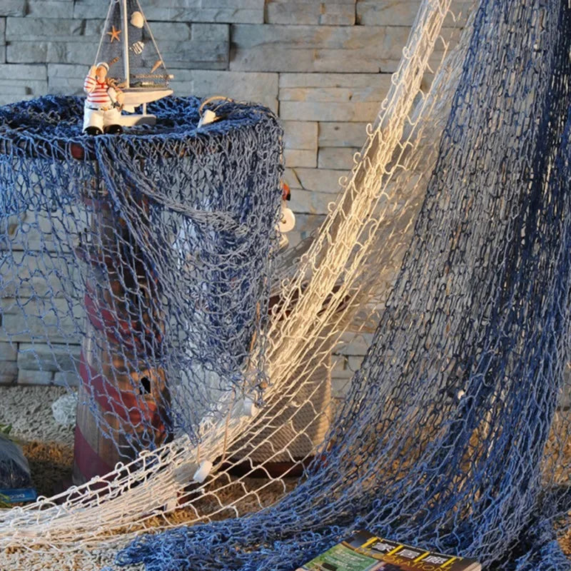 100x200cm Fish Net Wall Hanging Fishnet for Pirate Nautical Under The Sea Party Decorations Ocean Themed Hawaii Beach Parties