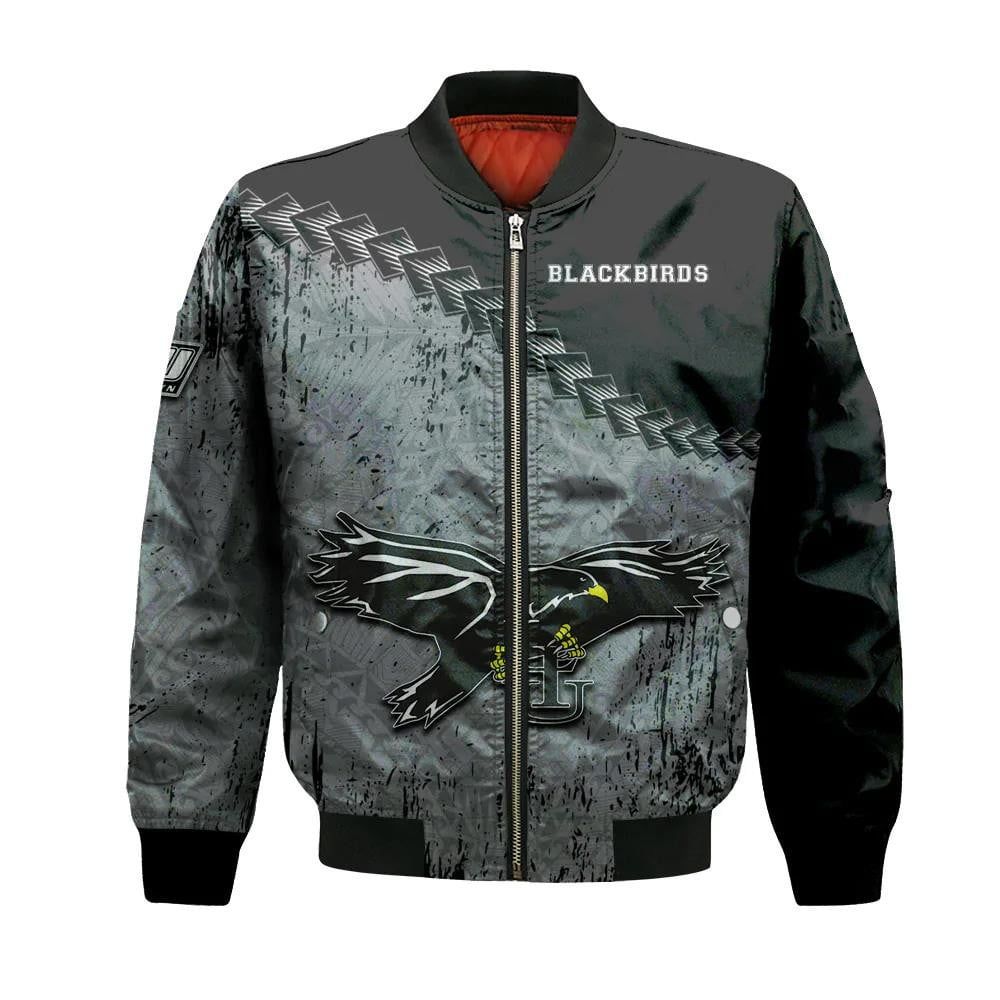 Liu Brooklyn Blackbirds Bomber Jacket 3D Printed Grunge Polynesian Tattoo