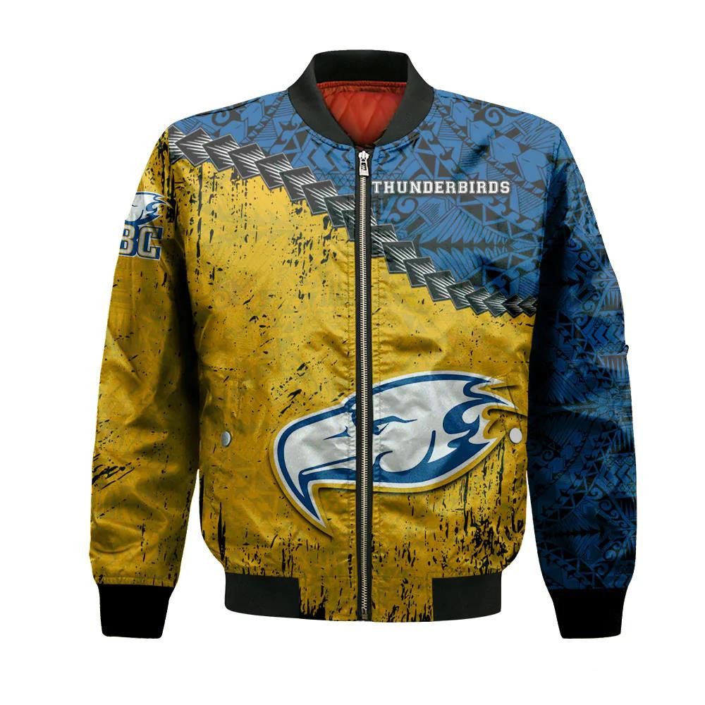 Ubc Thunderbirds Bomber Jacket 3D Printed Grunge Polynesian Tattoo