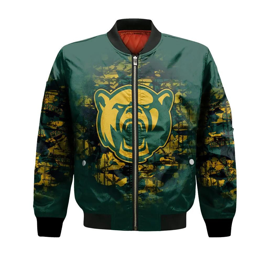 Baylor Bears Bomber Jacket 3D Printed Camouflage Vintage