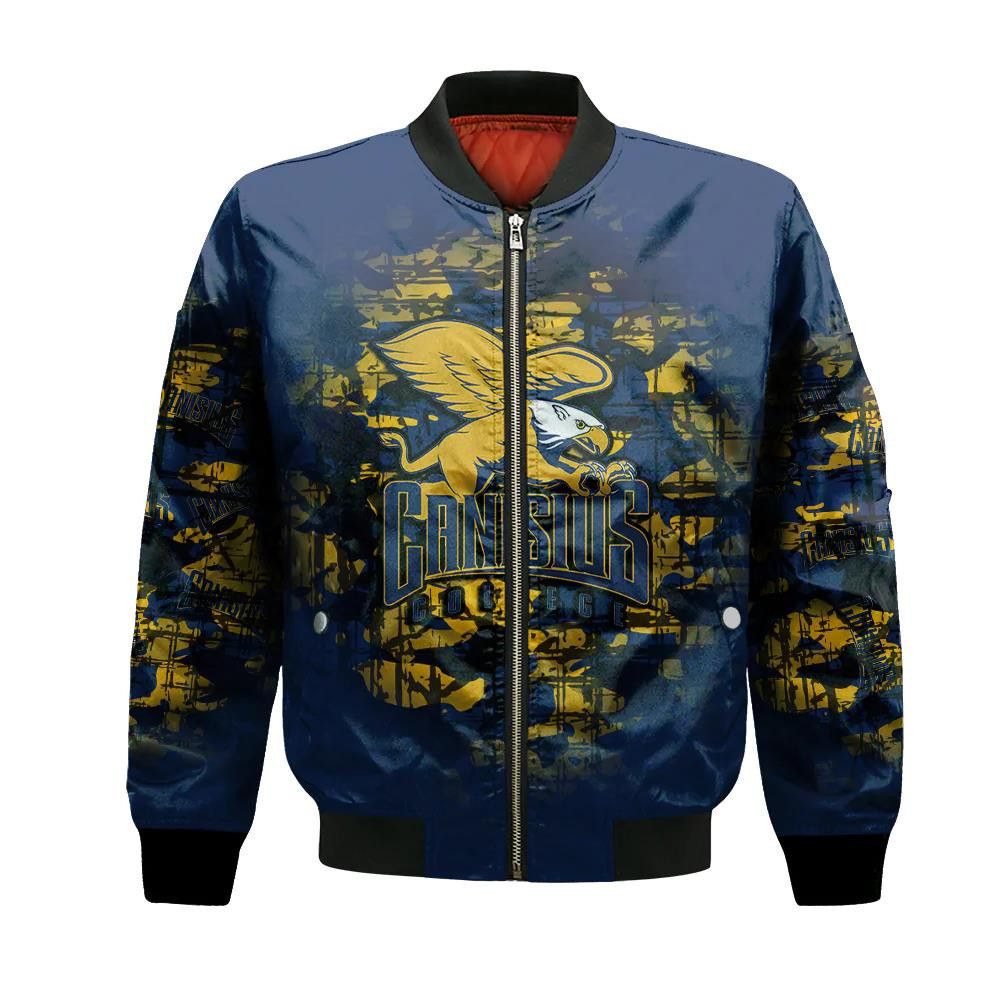 Canisius Golden Griffins Bomber Jacket 3D Printed Camouflage Vintage