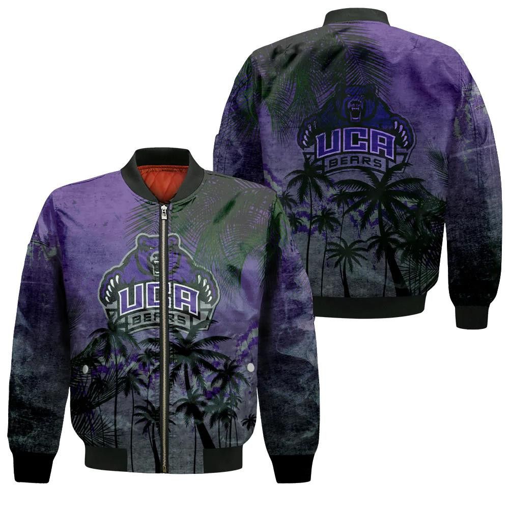 Central Arkansas Bears Bomber Jacket 3D Printed Coconut Tree Tropical Grunge