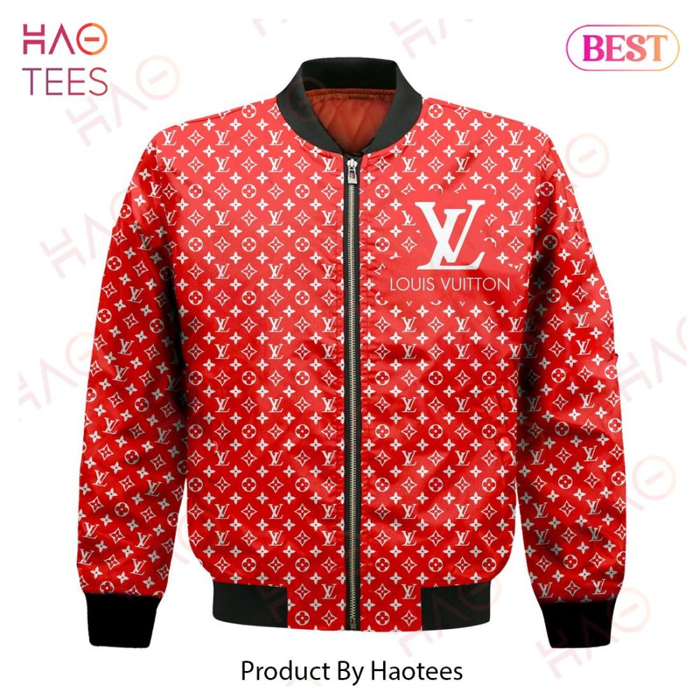 Lv Lv Red Bomber Jacket Luxury Brand Clothing Clothes Outfit