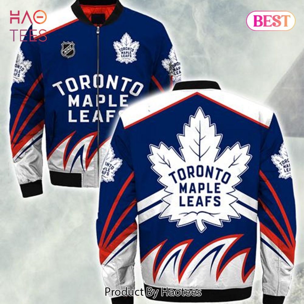 New Fashion   Toronto Maple Leafs Bomber Jacket Style Winter Gift For Men