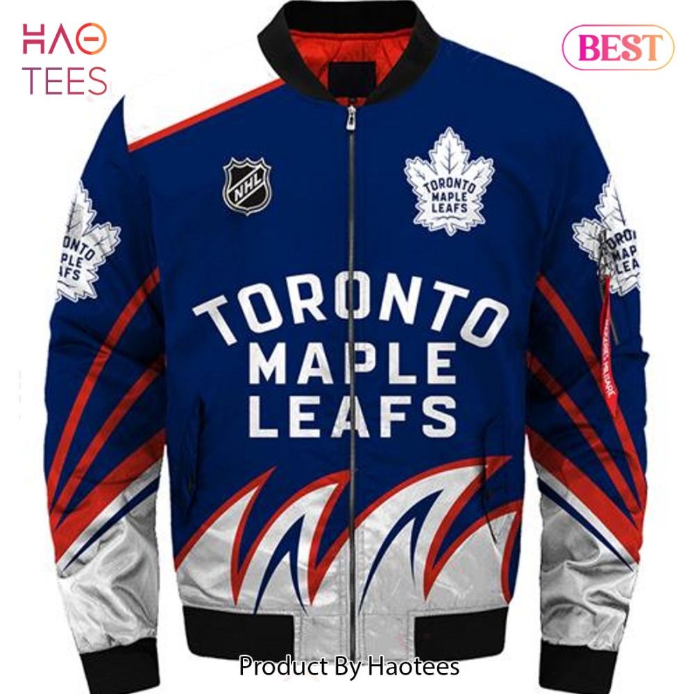 New Fashion   Toronto Maple Leafs Bomber Jacket Style Winter Gift For Men